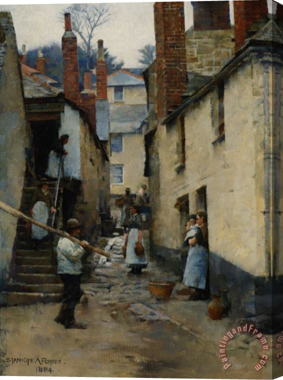 Stanhope Alexander Forbes Old Newlyn Stretched Canvas Print / Canvas Art