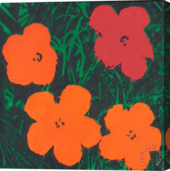 Sturtevant Warhol Flowers Stretched Canvas Print / Canvas Art