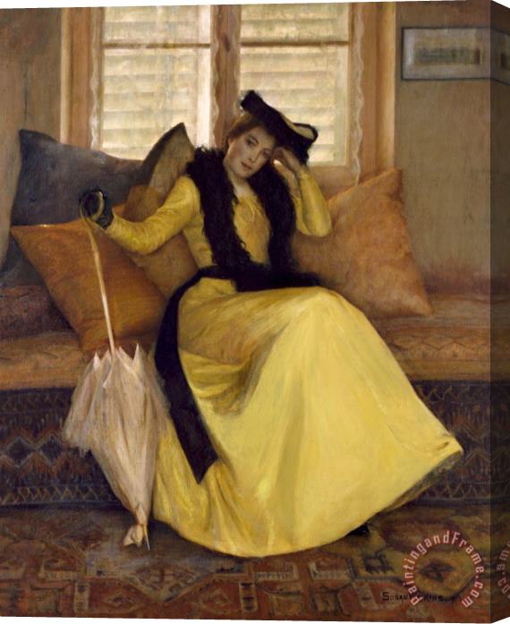 Susan Watkins Lady in Yellow (eleanor Reeves), 1902 Stretched Canvas Print / Canvas Art