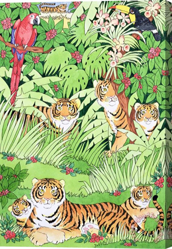 Suzanne Bailey Tiger Jungle Stretched Canvas Print / Canvas Art