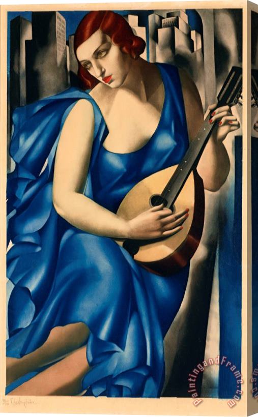tamara de lempicka Femme a La Mandoline, 1933 Stretched Canvas Print / Canvas Art