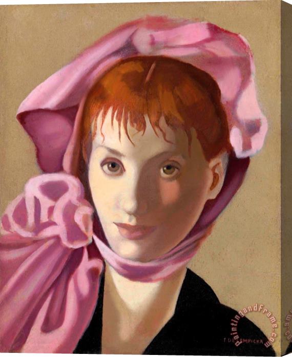 tamara de lempicka Portrait D'une Jeune Fille Rousse, 1939 Stretched Canvas Print / Canvas Art