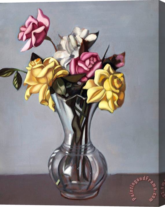 tamara de lempicka Roses Dans Un Vase, 1952 Stretched Canvas Print / Canvas Art