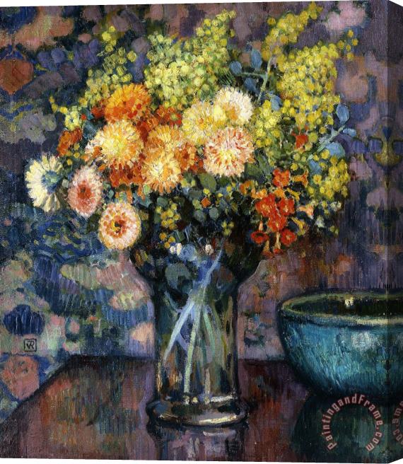 Theo van Rysselberghe Vase Of Flowers Stretched Canvas Painting / Canvas Art