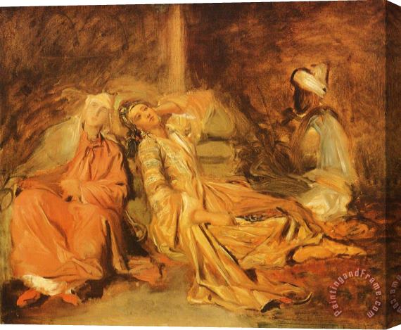 Theodore Chasseriau Harem Stretched Canvas Print / Canvas Art