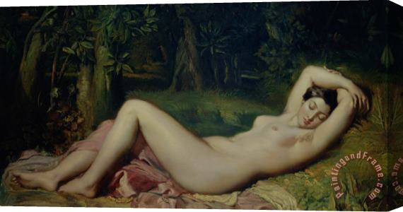 Theodore Chasseriau Sleeping Nymph Stretched Canvas Print / Canvas Art