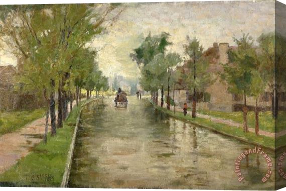 Theodore Clement Steele 16th & Pennsylvania Streets Stretched Canvas Painting / Canvas Art