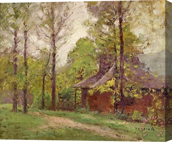 Theodore Clement Steele A Wet Day in Early Autumn Stretched Canvas Print / Canvas Art