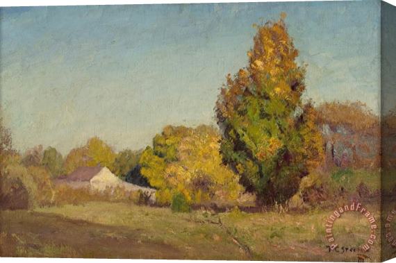 Theodore Clement Steele Autumn Scene Stretched Canvas Painting / Canvas Art