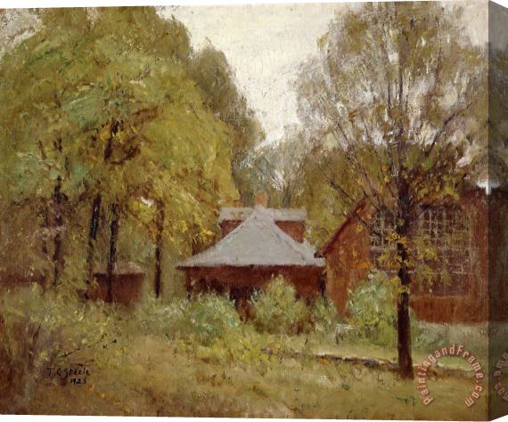 Theodore Clement Steele The Studio & Cottage Stretched Canvas Painting / Canvas Art