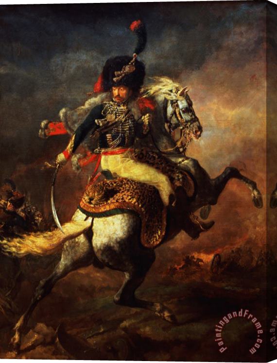 Theodore Gericault Officer of the Hussars Stretched Canvas Painting / Canvas Art