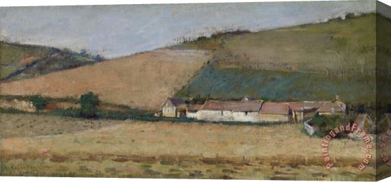 Theodore Robinson A Farm Among Hills Stretched Canvas Painting / Canvas Art