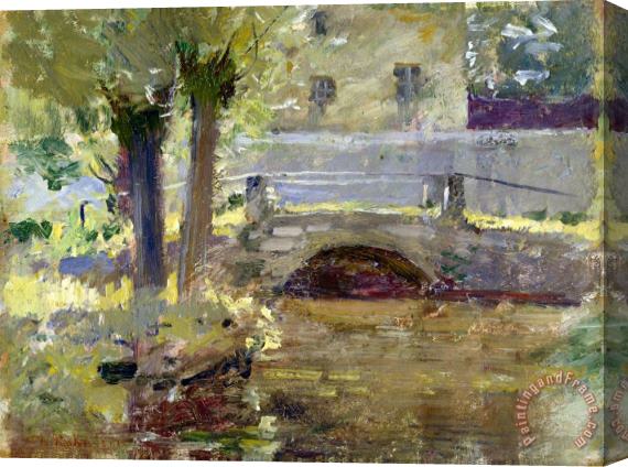 Theodore Robinson The Bridge at Giverny Stretched Canvas Print / Canvas Art