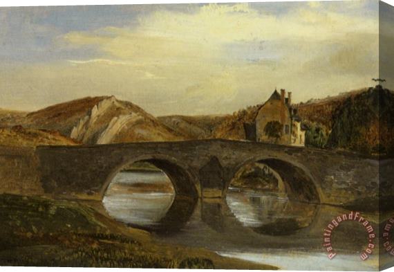 Theodore Rousseau Pont Dans Le Jura Stretched Canvas Print / Canvas Art