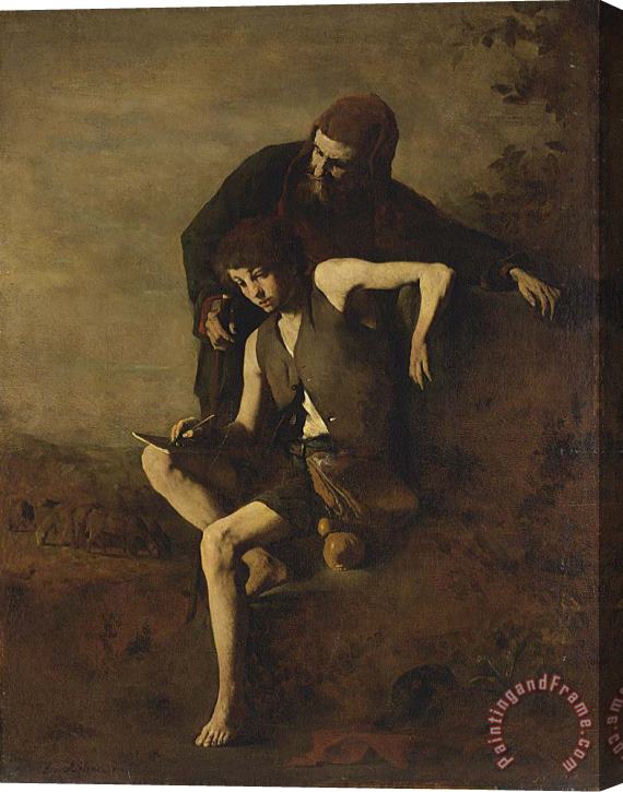 Theodule Augustine Ribot Cimabue Teaching Giotto to Draw Stretched Canvas Print / Canvas Art