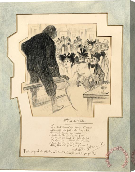 Theophile Alexandre Steinlen Aristide Bruant at The Cafe Le Mirliton (the Kazoo) Stretched Canvas Print / Canvas Art