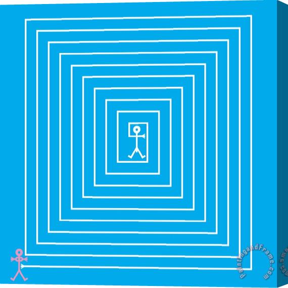 Thisisnotme Male Maze Icon Stretched Canvas Painting / Canvas Art