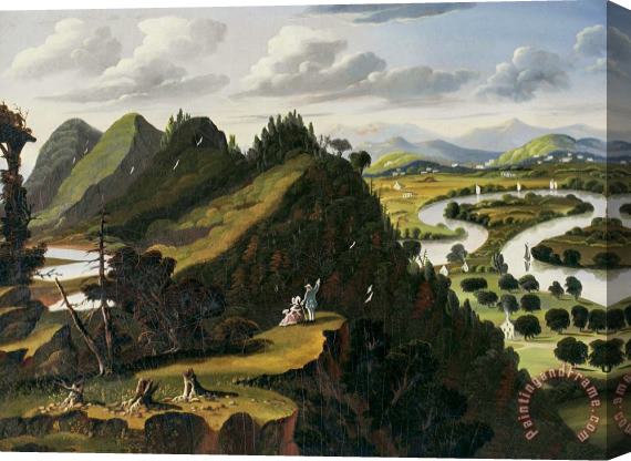 Thomas Chambers View From Mount Holyoke Stretched Canvas Painting / Canvas Art