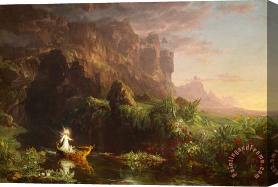 Thomas Cole The Voyage of Life: Childhood Stretched Canvas Painting / Canvas Art