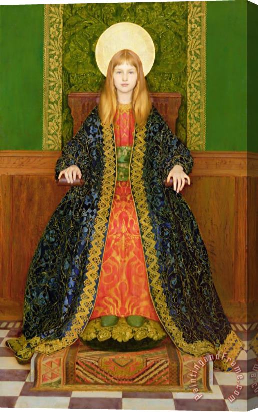 Thomas Cooper Gotch The Child Enthroned Stretched Canvas Print / Canvas Art