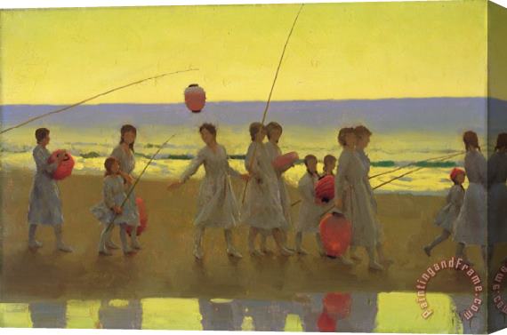 Thomas Cooper Gotch The Sand Bar Stretched Canvas Painting / Canvas Art