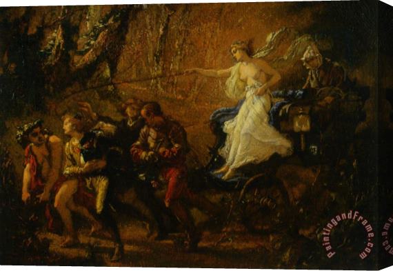 Thomas Couture Study for The Thorny Path Stretched Canvas Print / Canvas Art