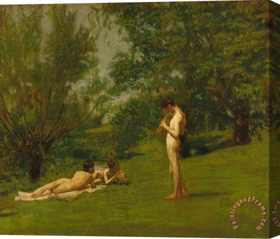 Thomas Cowperthwait Eakins Arcadia Circa 1883 Stretched Canvas Print / Canvas Art