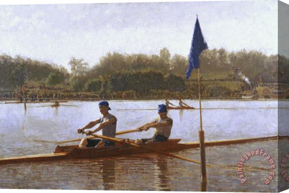 Thomas Eakins Biglen Brothers Turning The Stake Stretched Canvas Painting / Canvas Art
