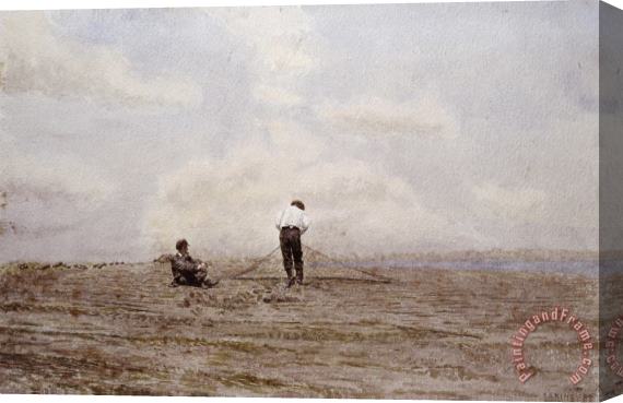 Thomas Eakins Tending The Fishing Nets Stretched Canvas Print / Canvas Art