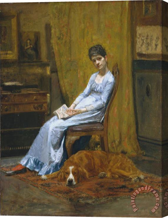 Thomas Eakins The Artist's Wife And His Setter Dog Stretched Canvas Print / Canvas Art