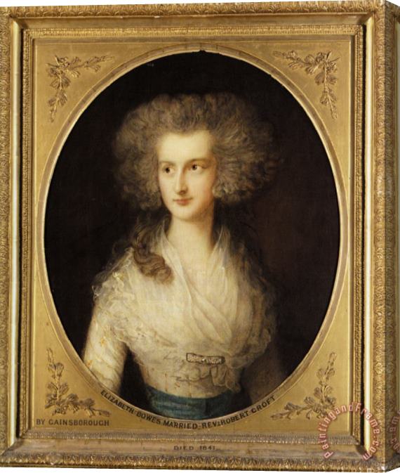 Thomas Gainsborough Portrait of Elizabeth Bowes Stretched Canvas Painting / Canvas Art
