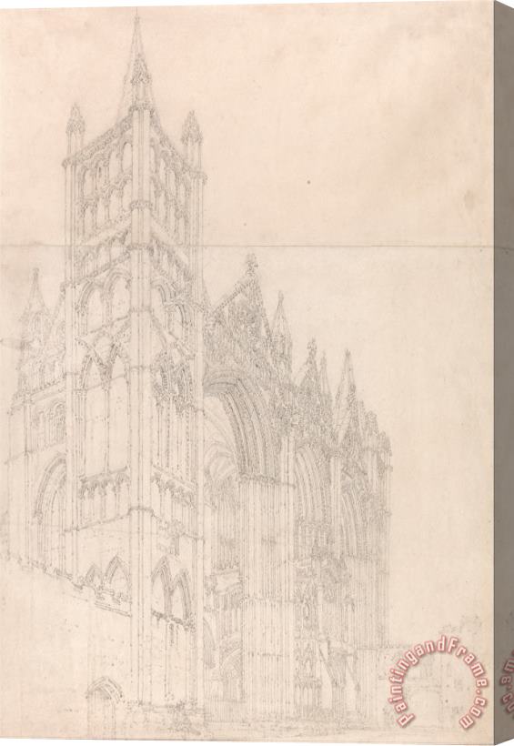 Thomas Girtin Peterborough Cathedral, Cambridgeshire Stretched Canvas Print / Canvas Art