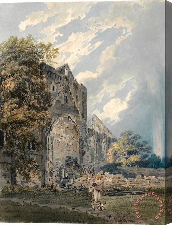 Thomas Girtin Pluscardine Abbey, Elgin Stretched Canvas Painting / Canvas Art