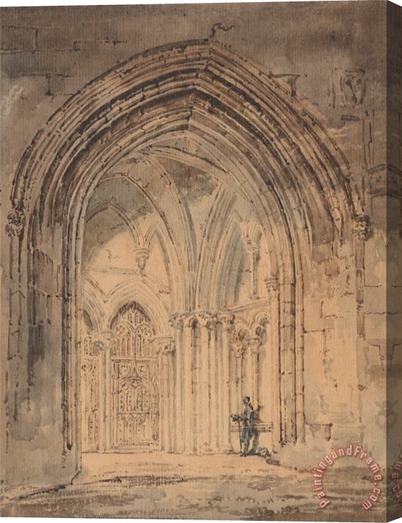 Thomas Girtin St. Alban's Cathedral, Hertfordshire Stretched Canvas Painting / Canvas Art