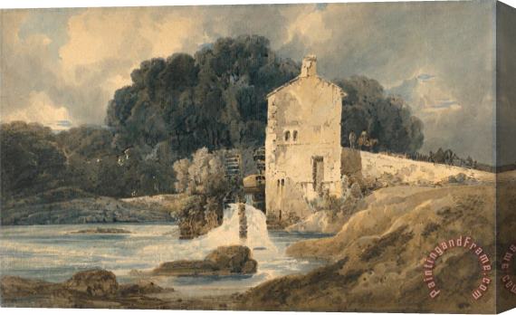 Thomas Girtin The Abbey Mill, Knaresborough Stretched Canvas Painting / Canvas Art