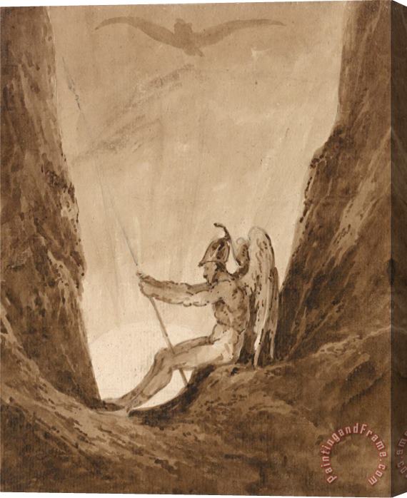 Thomas Girtin The Archangel Gabriel Awaiting Night Stretched Canvas Print / Canvas Art