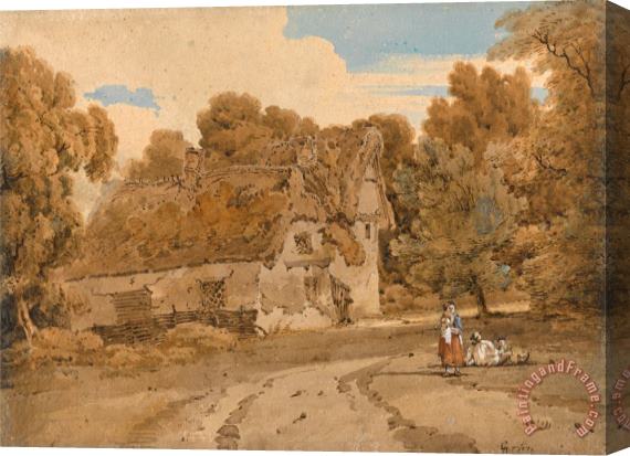 Thomas Girtin Turver's Farm, Wimbish, Essex Stretched Canvas Print / Canvas Art