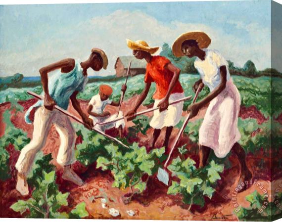 Thomas Hart Benton Chopping Cotton Stretched Canvas Painting / Canvas Art