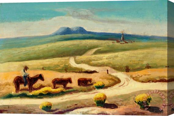 Thomas Hart Benton High Plains, 1953 Stretched Canvas Print / Canvas Art