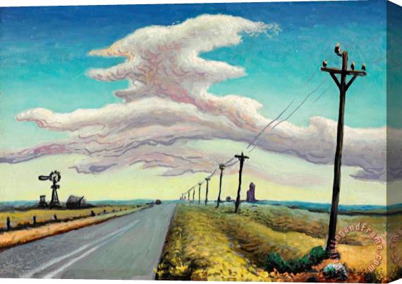 Thomas Hart Benton Texas Panhandle, Route #66 Stretched Canvas Print / Canvas Art