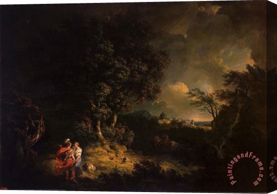 Thomas Jones Landscape with Dido And Aeneas Stretched Canvas Print / Canvas Art