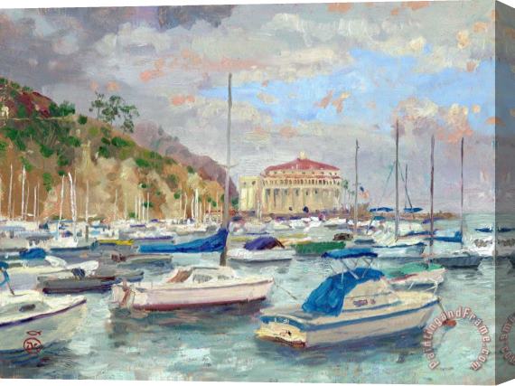 Thomas Kinkade Catalina Marina Stretched Canvas Print / Canvas Art
