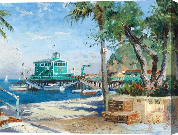 Thomas Kinkade Catalina, Rosie's on The Pier Stretched Canvas Painting / Canvas Art