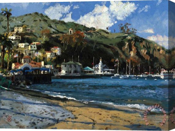 Thomas Kinkade Catalina Yacht Club Stretched Canvas Print / Canvas Art