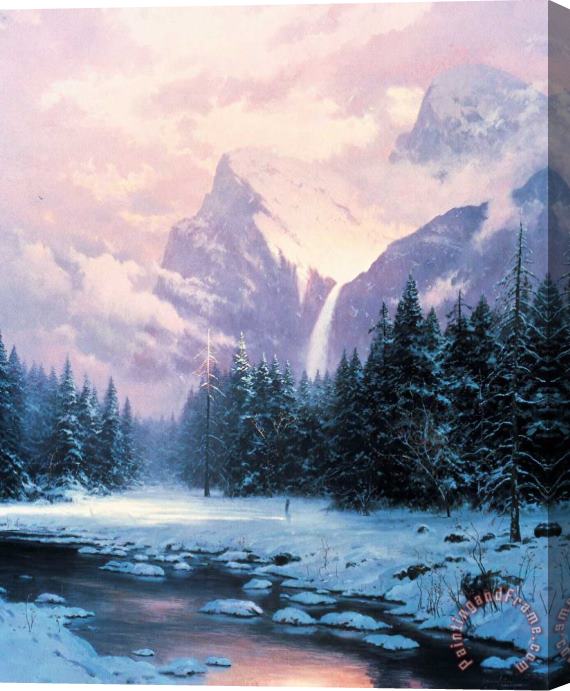 Thomas Kinkade Glory of Winter Stretched Canvas Painting / Canvas Art