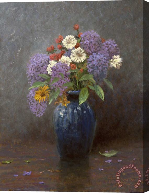 Thomas Kinkade Lilac Bouquet Stretched Canvas Print / Canvas Art