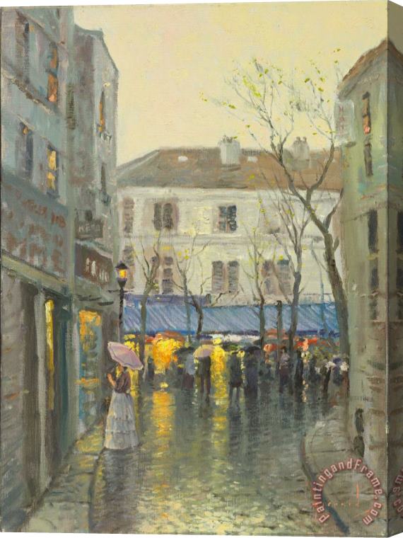 Thomas Kinkade Montmartre Stretched Canvas Print / Canvas Art