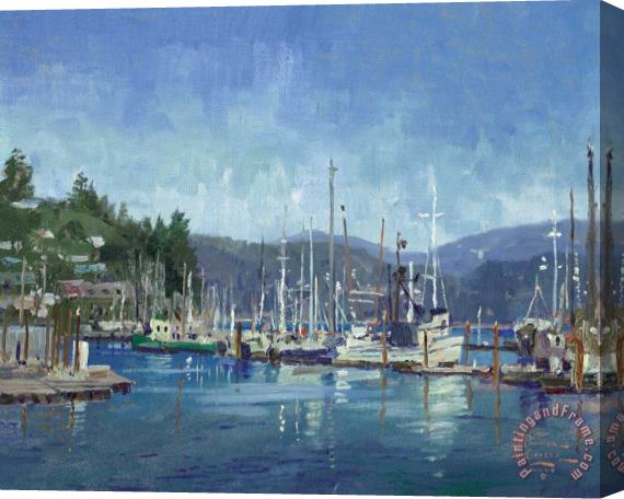 Thomas Kinkade Newport Harbor Stretched Canvas Painting / Canvas Art