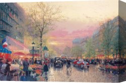 Magasin Fouquet Boutique for The Jeweller Georges Fouquet Rue Royale Paris C 1900 Canvas Paintings - Paris, City of Lights by Thomas Kinkade