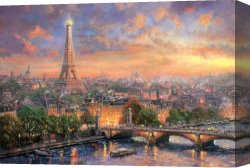 Magasin Fouquet Boutique for The Jeweller Georges Fouquet Rue Royale Paris C 1900 Canvas Paintings - Paris, City of Love by Thomas Kinkade